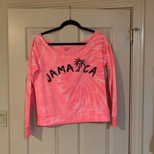 Authentic Gear Pink Tie Dye Jamaica Sweatshirt sz S